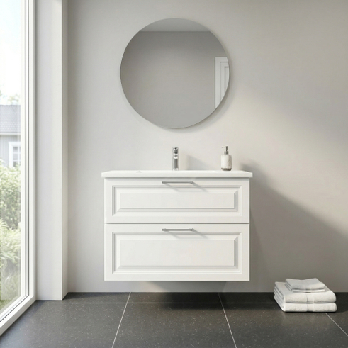 Kitchn BADSÆT 82 CM Hvid Marmorvask