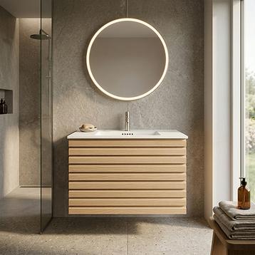 Badsæt i 82 cm fra Kitchn med Washington Eg Natur Front