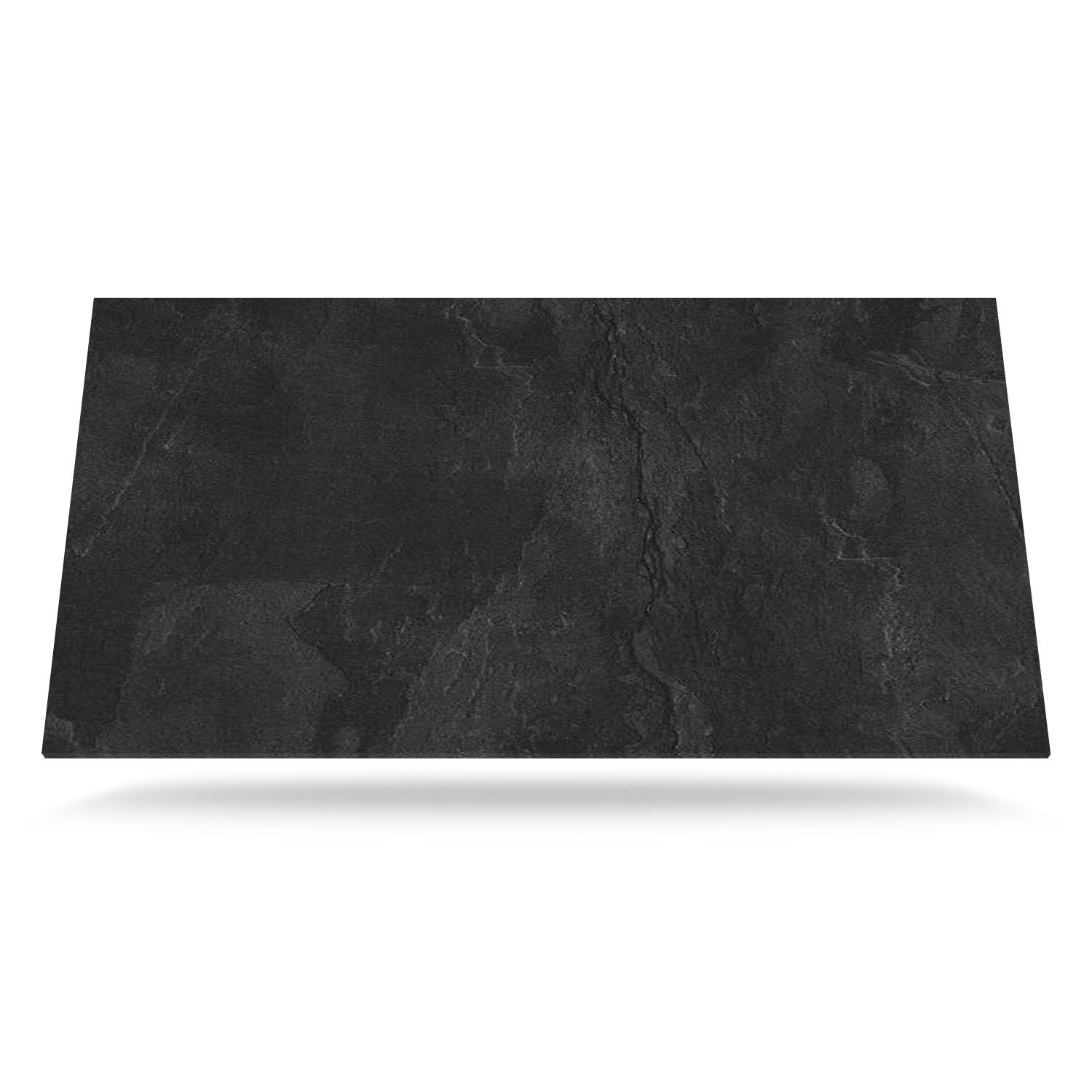 Mørkegrå Farve med skifer tekstur -  Laminat bordplade på mål - BP930