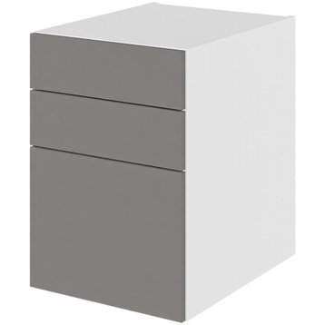 Badekommode i Cibo Grigio H: 57,6 cm D: 51,0 cm - 3 skuffer full uttrekk/soft close - Bredde: 40 cm