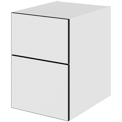 Multi-Living Bad skuffeskab i White/Black line H: 57,6 cm D: 51,0 cm - Fuldudtræk/softluk - Bredde: 40 cm