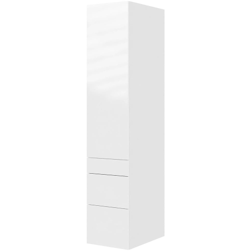 Multi-Living Køkken garderobeskab i Hvid Højglans H: 195,2 cm D: 60,0 cm - 1 låge og 3 skuffer fuldudtræk/softclose - Bredde: 40 cm