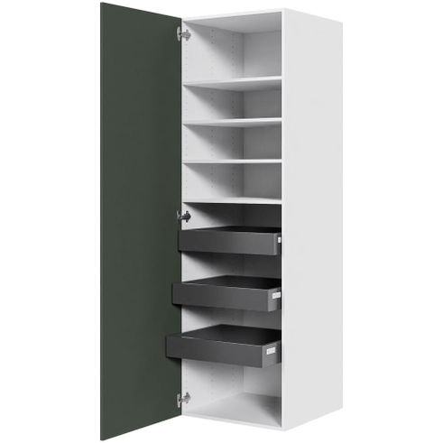 Multi-Living Køkken linnedskab i Cibo Verde H: 195,2 cm D: 60,0 cm - Inklusiv 4 hylder samt 3 bakker - Bredde: 60 cm