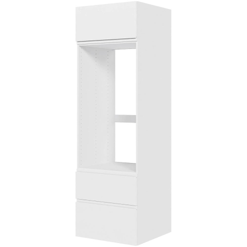 Multi-Living Indbygningsskab til ovn 60 cm med toplåge, 3 hylder og 2 skuffer - fuldudtræk