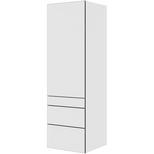 Multi-Living Køkken garderobeskab i White/Black line H: 195,2 cm D: 60,0 cm - 1 låge og 3 skuffer fuldudtræk/softclose - Bredde: 60 cm