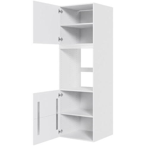 Multi-Living 2 skuffelook - Indbygningsskab til ovn 60 cm med 4 hylder, alurist og 2 låger