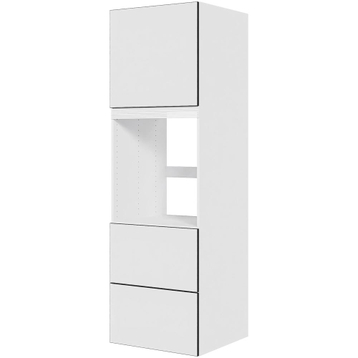 Kjøkken innbyggingsskap i Hvit/Sort linje for korpus H: 195,2 cm D: 60,0 cm - 2 dører & skuff - Bredde: 60 cm