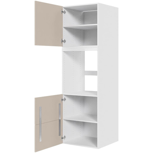 Multi-Living 2 skuffelook - Indbygningsskab til ovn 60 cm med 4 hylder, alurist og 2 låger