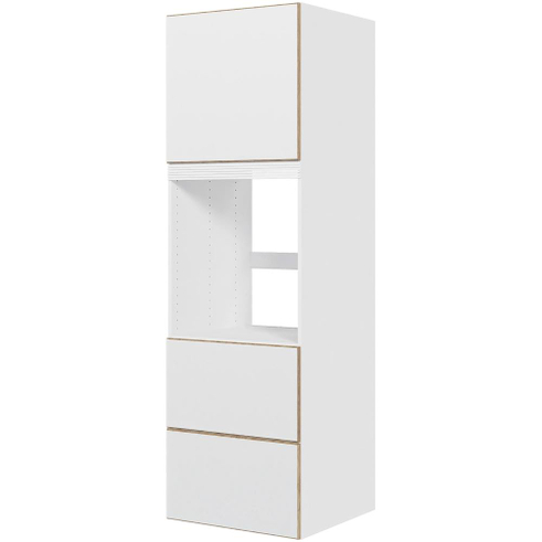 Multi-Living Køkken indbygningsskab i London til ovn H: 195,2 cm D: 60,0 cm - 1 låge & 2 skuffer fuldudtræk og softclose - Bredde: 60 cm