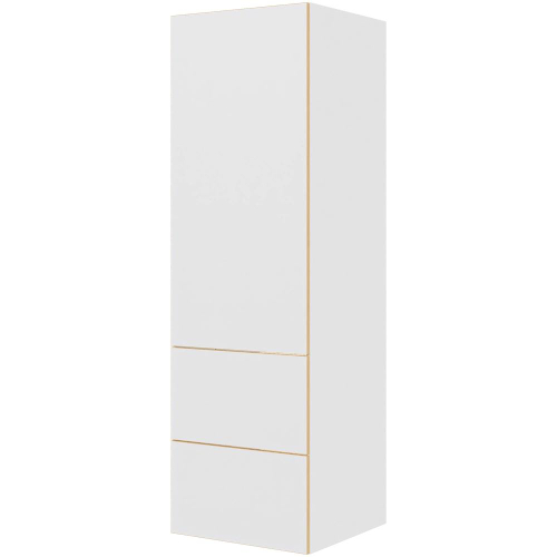 Multi-Living Køkken indbygningsskab i White/Oak Line til køl H: 195,2 cm D: 60,0 cm - 2-delt låge med skuffe look - Bredde: 60 cm