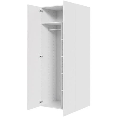 Multi-Living Combiskab 80 cm med 4 hylder, bøjlestang og 2 låger