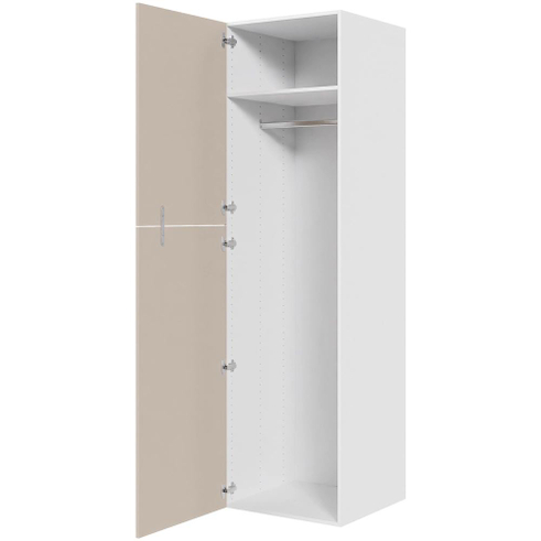 Multi-Living XL Bøjleskab 60 cm med hylde, bøjlestang og to-delt låge