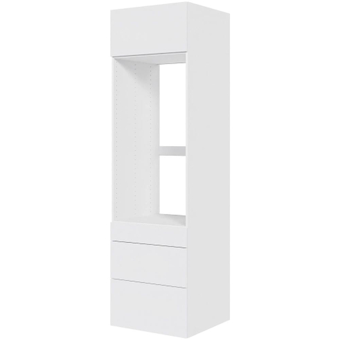 Multi-Living Ekstra højt indbygningsskab til ovn H: 214,4 cm D: 60,0 cm - 1 låge & 3 skuffer deludtræk/softluk