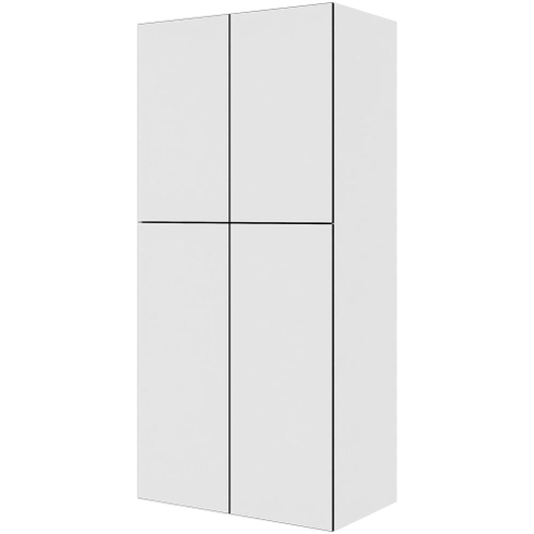 Multi-Living Køkken ekstra højt hyldeskab  i White/Black line H: 214,4 cm D: 60,0 cm - 2 delt låge inklusiv 5 hylder - Bredde: 100 cm