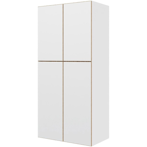 Multi-Living Ekstra højt bøjleskab  i London H: 214,4 cm D: 60,0 cm - 2-delt låge inklusiv 1 hylde samt 1 oval bøjlestang - Bredde: 100 cm