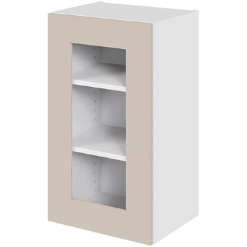 korpus 40 cm med 2 hyller og dörfront i klarglass