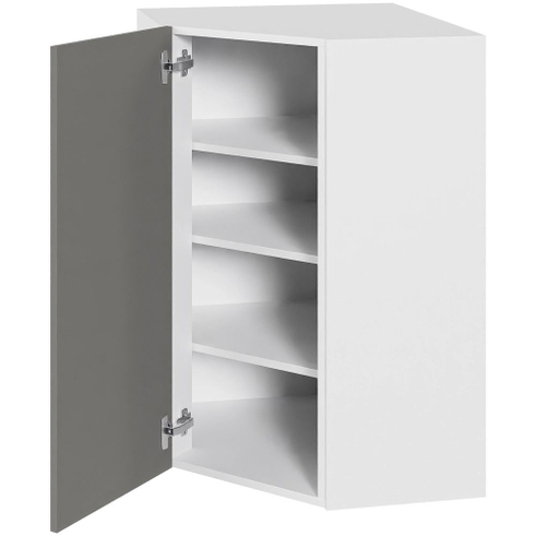 Multi-Living Køkken over/hjørneskab i Cibo Grigio H: 70,4 cm D: 34,0 cm - Diagonal låge - Bredde: 60 cm