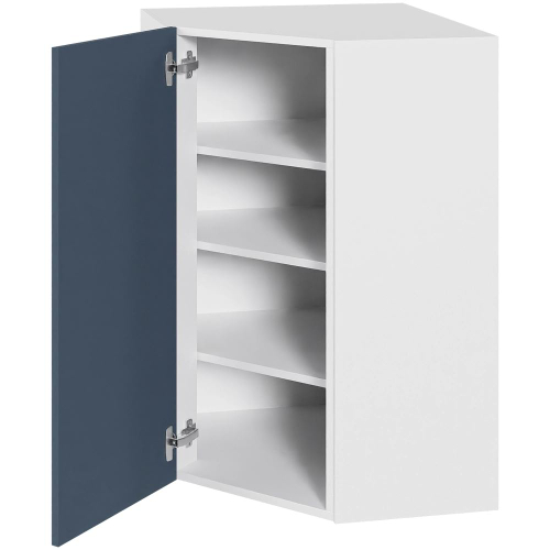 Multi-Living Køkken over/hjørneskab i Cibo Blue H: 70,4 cm D: 34,0 cm - Diagonal låge - Bredde: 60 cm