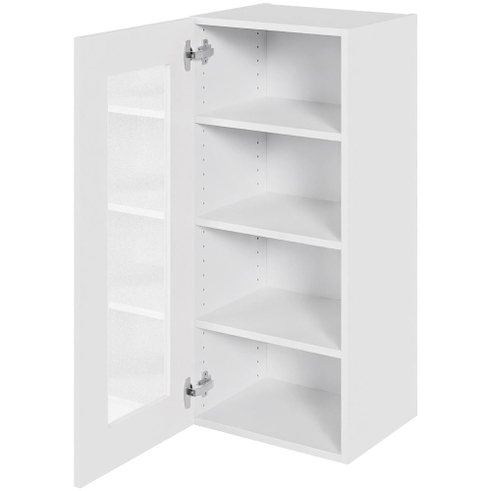 Multi-Living Høj vitrineskab 40 cm med 3 hylder og låge i klar glas