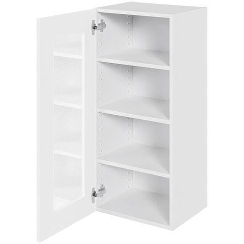 Multi-Living Høj vitrineskab 40 cm med 3 hylder og låge i klar glas
