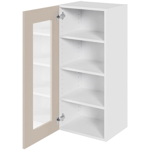 Multi-Living Høj vitrineskab 40 cm med 3 hylder og låge i klar glas