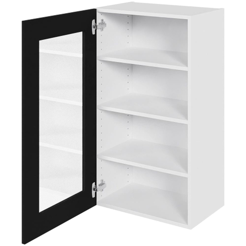 Multi-Living Høj vitrineskab 50 cm med 3 hylder og låge i klar glas