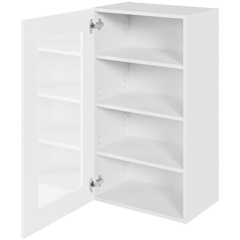 Multi-Living Høj vitrineskab 50 cm med 3 hylder og låge i klar glas