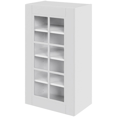 Multi-Living Køkken vitrineskab i Romantik overskab H: 89,6 cm D: 34,0 cm - Låge med klart glas inklusiv 2 hylder - Bredde: 50 cm