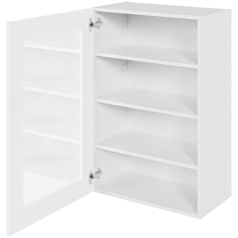Multi-Living Høj vitrineskab 60 cm med 3 hylder og låge i klar glas