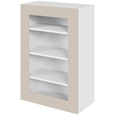 Multi-Living Høj vitrineskab 60 cm med 3 hylder og låge i klar glas