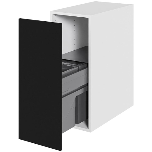 Multi-Living Køkken affaldsskab i Cibo Nero H: 70,4 cm D: 60,0 cm - Inklusiv affaldssystem med frontudtræk - Bredde: 30 cm
