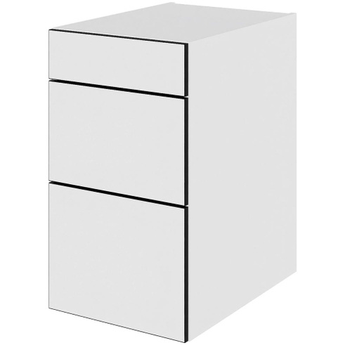 Multi-Living Køkken skuffeskab i White/Black line  H: 70,4 cm D: 60,0 cm - 3 skuffer fuldtudtræk/softluk - Bredde: 40 cm