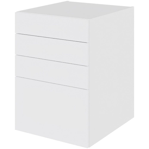 Multi-Living Køkken skuffeskab i Hvid Front H: 70,4 cm D: 60,0 cm - 4 skuffer deludtræk/softluk - Bredde: 50 cm