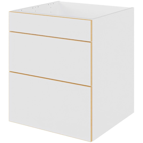 Multi-Living Køkken vaskeskab i White/Oak Line H: 70,4 cm D: 60,0 cm - Fuldudtræk/softluk - Bredde: 60 cm