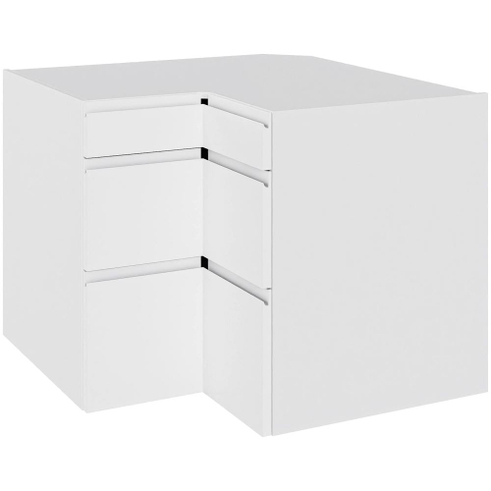 Multi-Living Hjørneskab 90 cm med knæklåge og 3/4 karrusel med 2 hylder