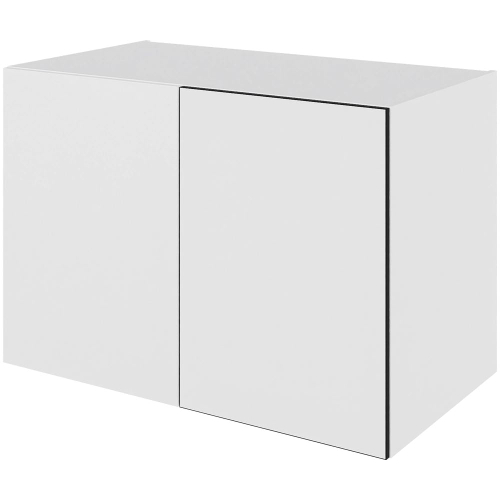 Kjøkken korpus i Hvit/Sort linje H: 70,4 cm D: 60,0 cm - i dörfront inkludert 2 x 1/2 karusell - Bredde: 100 cm