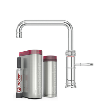 Quooker Classic Fusion Square inkl. PRO3 & CUBE - Krom