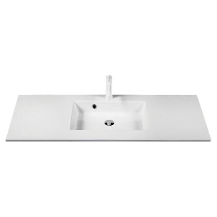 Kitchn Colombo vask hvid marmor mat, kumme midt, 62x48 c