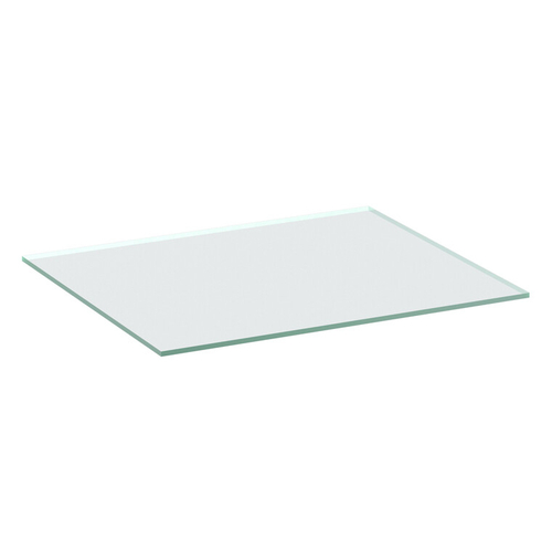 Klar glasshylle 6mm 4 hyllestøtter D:297 B:467