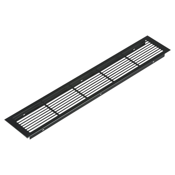 Ventilasjonsgitter - Sort, for montering i sokkel H:86 B:500