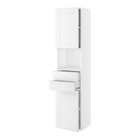 Kitchn Badhøjskab Slimline m/2 skuffer og 2 låger H:1728 D:320 B:300