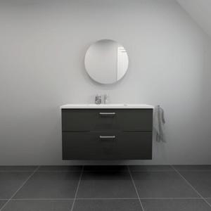 Badsæt B:102 cm hvid marmorvask<br>Vælg mellem flere fronter