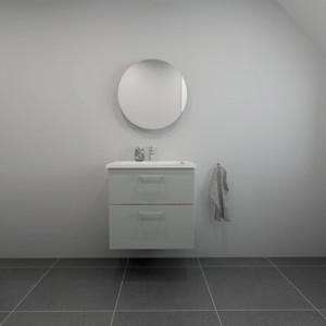 Badsæt B:62 cm med hvid marmor vask <br>Vælg mellem flere fronter
