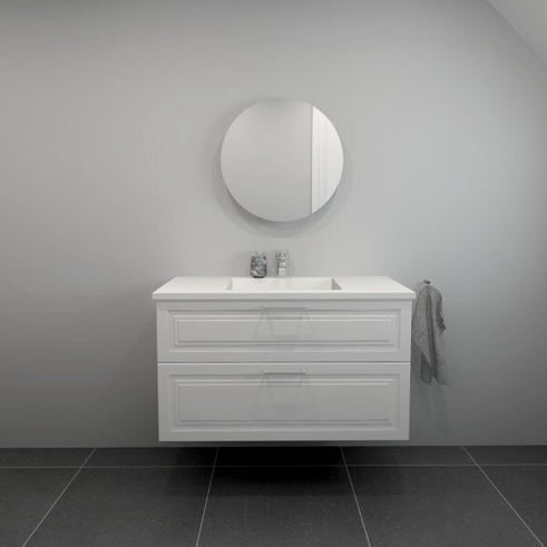 Kitchn BADSÆT 102 CM Hvid Marmorvask