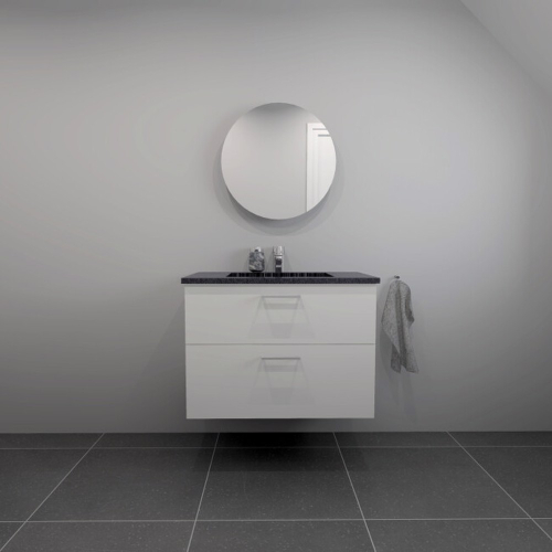 BADESETTT 82 CM Sort Granitex vask