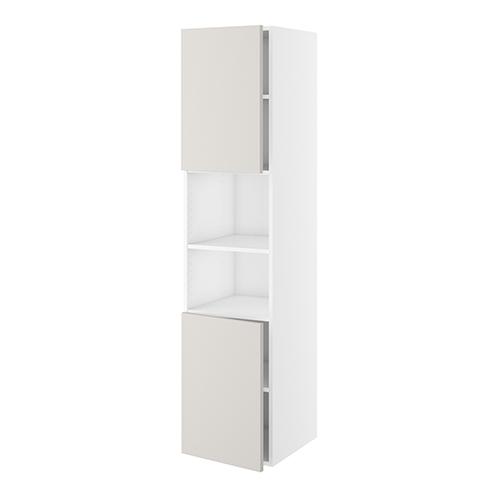 Badhøjskab, 2 låger 572mm, 5 hylder. H:1728 B:300 D:450