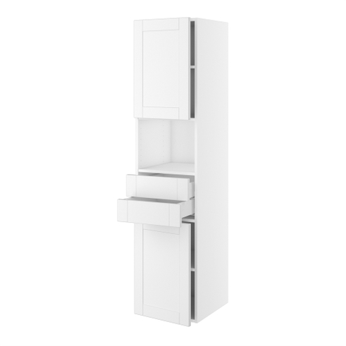 Kitchn Badhøjskab m/2 skuffer og 2 låger H:1728 D:450 B:400