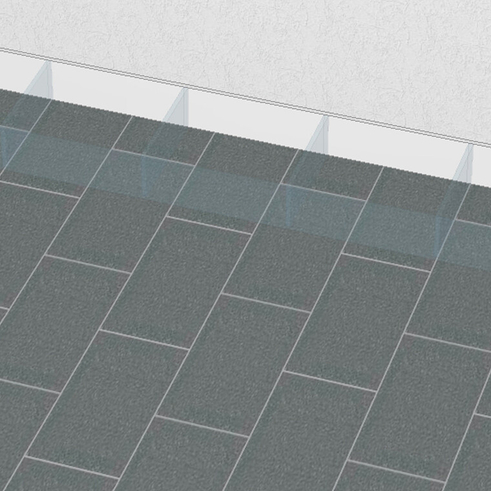 Kitchn Bagsokkel H:180 B:2480