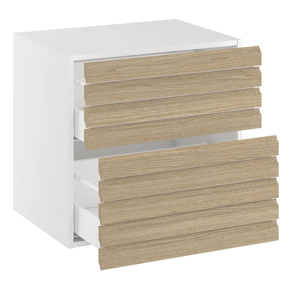 Kitchn Baderomsskap lavt LINE 2 skuffer (sammensatt av 2 fronter) H:576 D:450 B:800