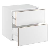 Badunderskab lavt m/2 skuffer og 1 indvendig skuffe H:576 D:450 B:1000